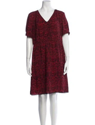 Pre-owned Marc By Marc Jacobs Floral Print Mini Dress In Red