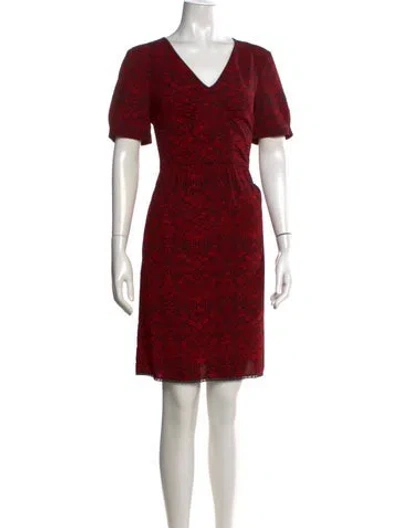 Pre-owned Marc By Marc Jacobs Floral Print Mini Dress In Red