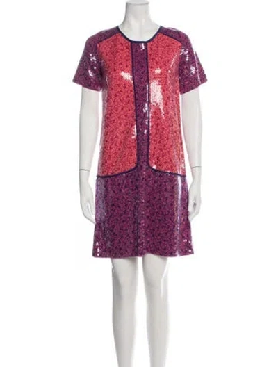 Pre-owned Marc By Marc Jacobs Floral Print Mini Dress W/ Tags In Blue/pink/purple