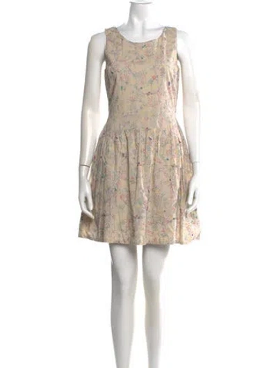 Pre-owned Marc By Marc Jacobs Floral Print Mini Dress In Yellow