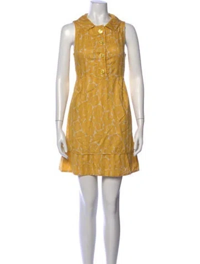 Pre-owned Marc By Marc Jacobs Floral Print Mini Dress In Yellow