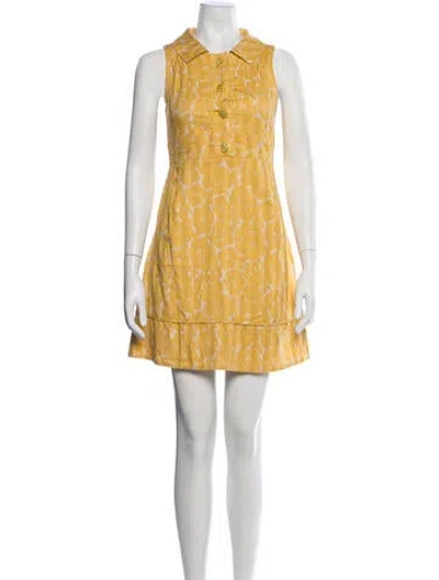 Pre-owned Marc By Marc Jacobs Floral Print Mini Dress In Yellow