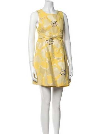 Pre-owned Marc By Marc Jacobs Floral Print Mini Dress In Yellow