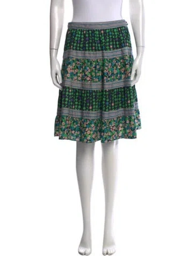 Pre-owned Marc By Marc Jacobs Floral Print Mini Skirt In Green
