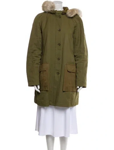 Pre-owned Marc By Marc Jacobs Fur Jacket In Green