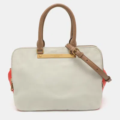 Pre-owned Marc By Marc Jacobs Goodbye Columbus Tri Color Leather Top Handle Bag In Multicolor