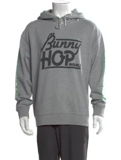 Pre-owned Marc By Marc Jacobs Graphic Print Crew Neck Hoodie In Grey