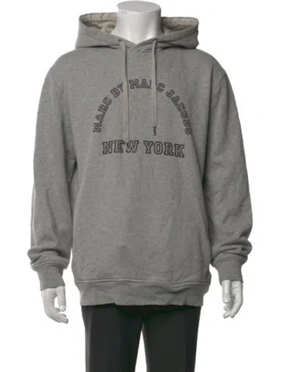Pre-owned Marc By Marc Jacobs Graphic Print Crew Neck Hoodie In Grey