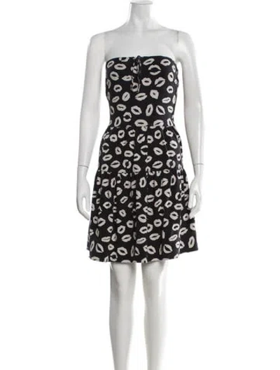 Pre-owned Marc By Marc Jacobs Graphic Print Mini Dress In Blue