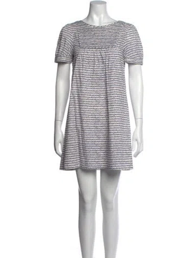 Pre-owned Marc By Marc Jacobs Graphic Print Mini Dress In White