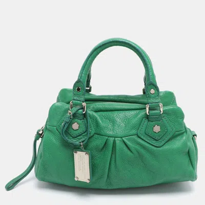 Pre-owned Marc By Marc Jacobs Green Leather Classic Q Groovee Satchel