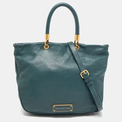 Pre-owned Marc By Marc Jacobs Green Leather Too Hot To Handle Tote