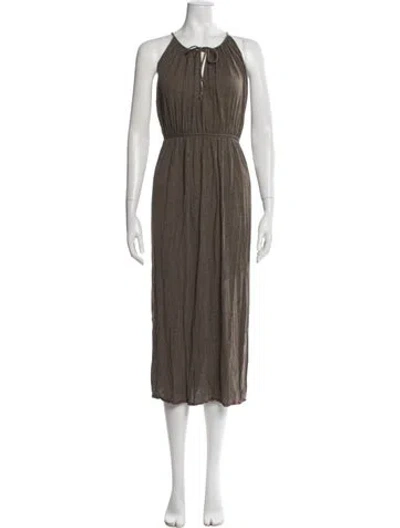 Pre-owned Marc By Marc Jacobs Halterneck Long Dress In Brown