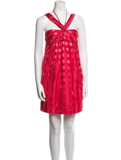 Pre-owned Marc By Marc Jacobs Halterneck Mini Dress In Pink