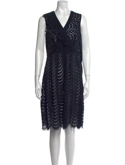 Pre-owned Marc By Marc Jacobs Lace Pattern Knee-length Dress In Blue