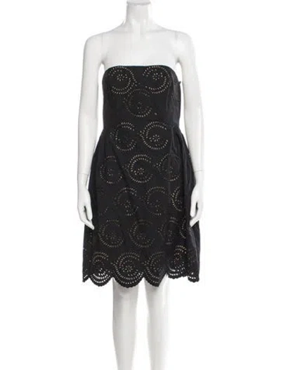 Pre-owned Marc By Marc Jacobs Lace Pattern Mini Dress In Black