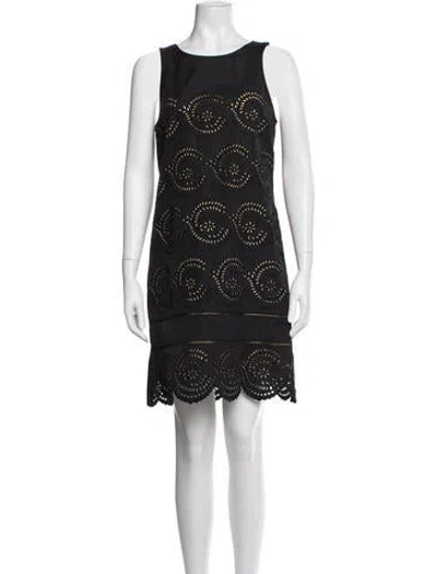 Pre-owned Marc By Marc Jacobs Lace Pattern Mini Dress In Black