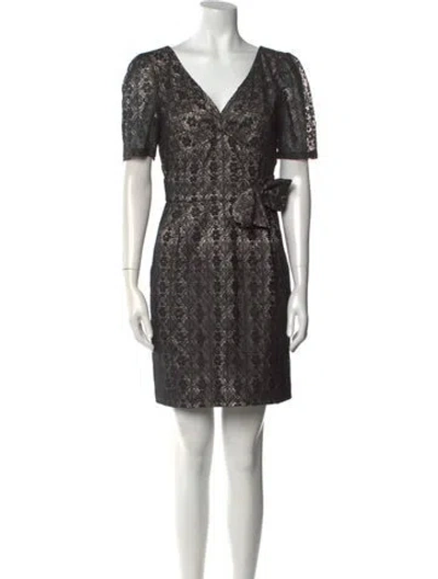 Pre-owned Marc By Marc Jacobs Lace Pattern Mini Dress In Gray