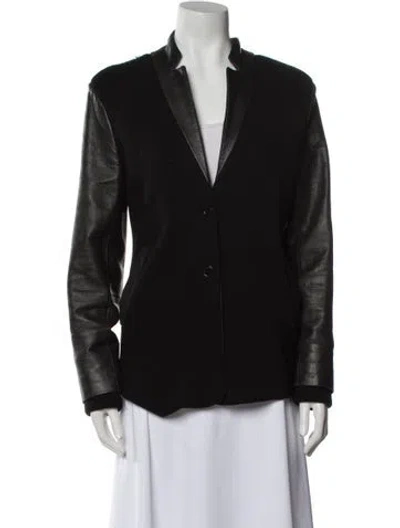 Pre-owned Marc By Marc Jacobs Lamb Leather Blazer In Black