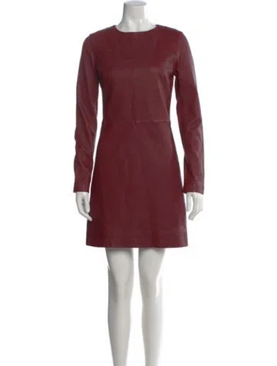 Pre-owned Marc By Marc Jacobs Lamb Leather Mini Dress In Brown