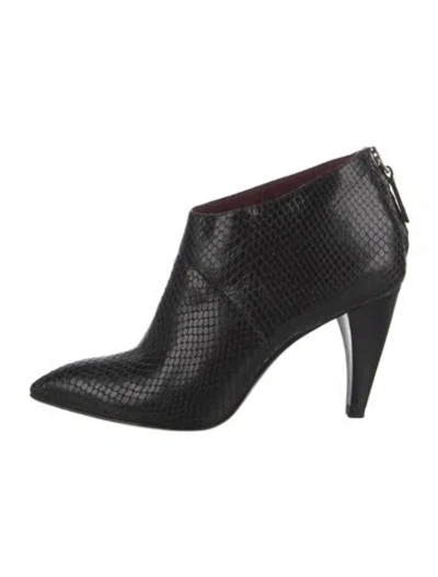 Pre-owned Marc By Marc Jacobs Leather Animal Print Boots In Black