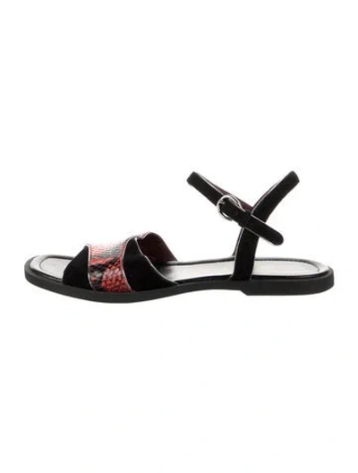 Pre-owned Marc By Marc Jacobs Leather Animal Print Sandals In Multi