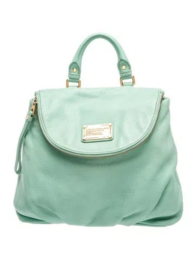 Pre-owned Marc By Marc Jacobs Leather Backpack In Green