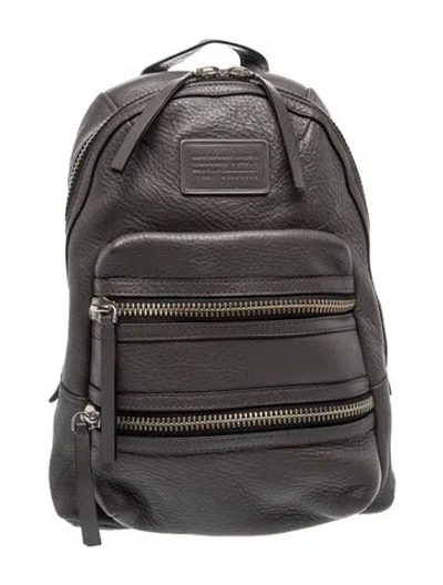 Pre-owned Marc By Marc Jacobs Leather Backpack In Grey