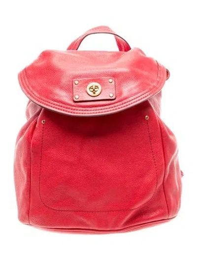 Pre-owned Marc By Marc Jacobs Leather Backpack In Red