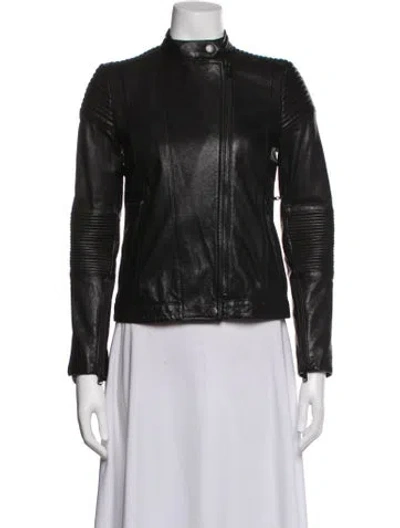 Pre-owned Marc By Marc Jacobs Leather Biker Jacket In Black
