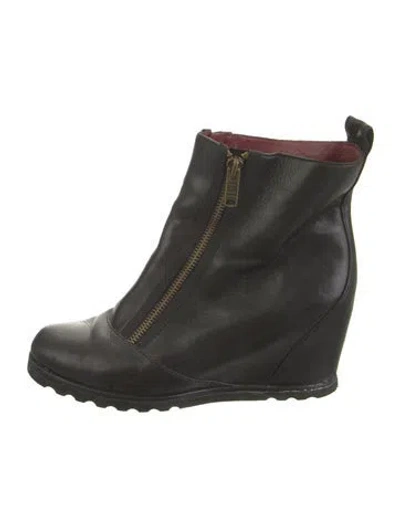 Pre-owned Marc By Marc Jacobs Leather Boots In Black