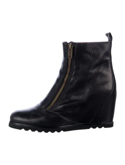 Pre-owned Marc By Marc Jacobs Leather Boots In Black