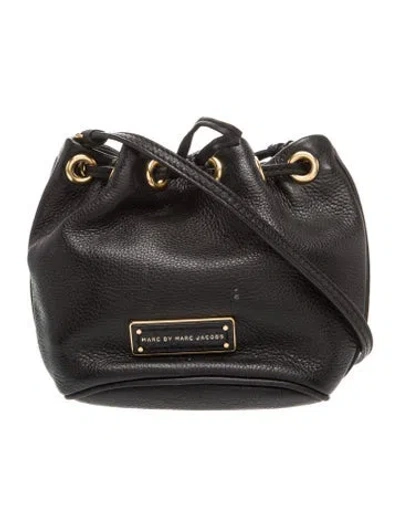 Pre-owned Marc By Marc Jacobs Leather Bucket Bag In Black