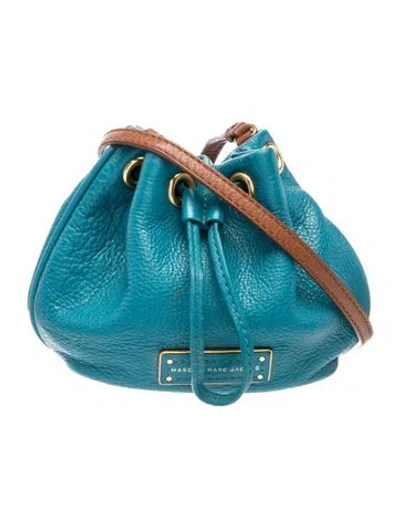 Pre-owned Marc By Marc Jacobs Leather Bucket Bag In Blue