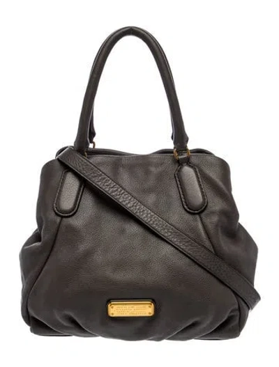 Pre-owned Marc By Marc Jacobs Leather Bucket Bag In Gray