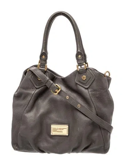 Pre-owned Marc By Marc Jacobs Leather Bucket Bag In Gray