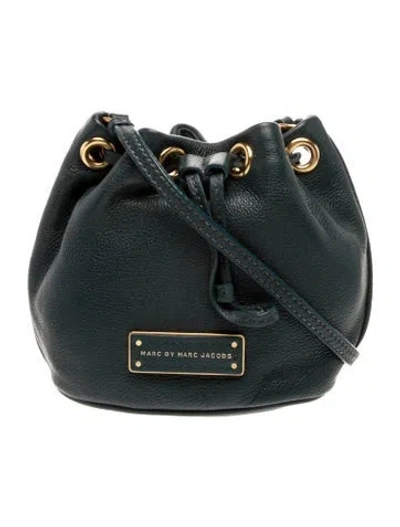 Pre-owned Marc By Marc Jacobs Leather Bucket Bag In Green