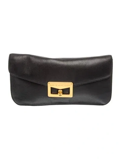 Pre-owned Marc By Marc Jacobs Leather Clutch In Black