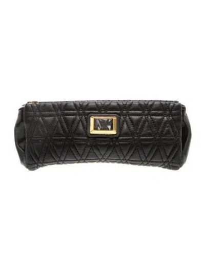 Pre-owned Marc By Marc Jacobs Leather Clutch In Black