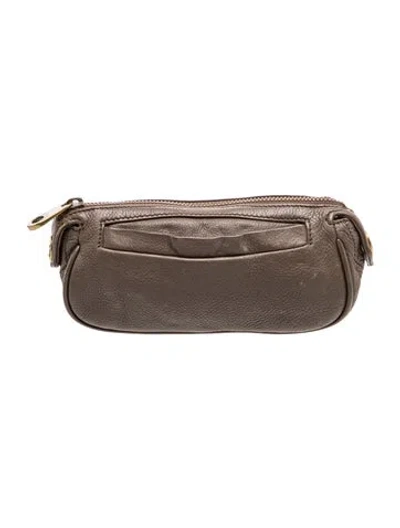 Pre-owned Marc By Marc Jacobs Leather Clutch In Grey