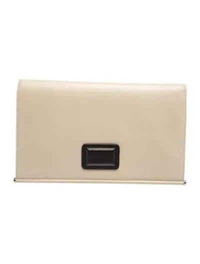 Pre-owned Marc By Marc Jacobs Leather Clutch In Neutrals