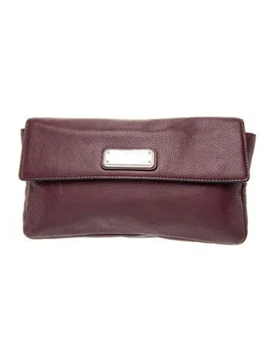 Pre-owned Marc By Marc Jacobs Leather Clutch In Purple