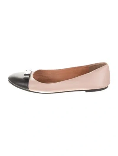 Pre-owned Marc By Marc Jacobs Leather Colorblock Pattern Ballet Flats In Brown