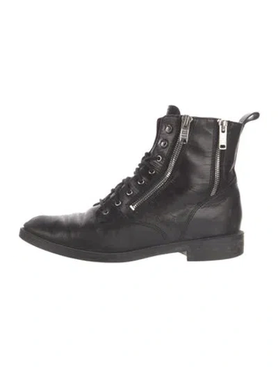 Pre-owned Marc By Marc Jacobs Leather Combat Boots In Black