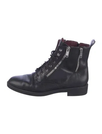 Pre-owned Marc By Marc Jacobs Leather Combat Boots In Blue