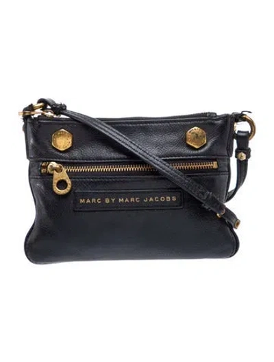 Pre-owned Marc By Marc Jacobs Leather Crossbody Bag In Black
