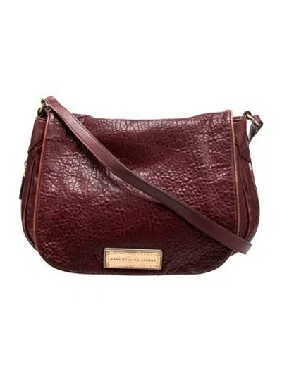 Pre-owned Marc By Marc Jacobs Leather Crossbody Bag In Burgundy