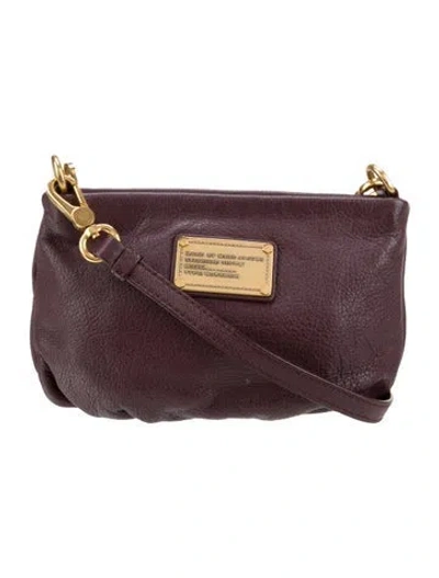 Pre-owned Marc By Marc Jacobs Leather Crossbody Bag In Burgundy