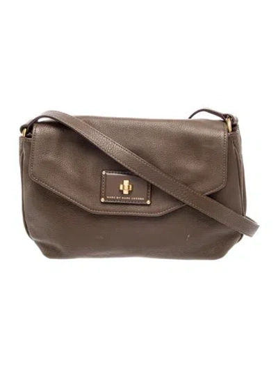 Pre-owned Marc By Marc Jacobs Leather Crossbody Bag In Gray
