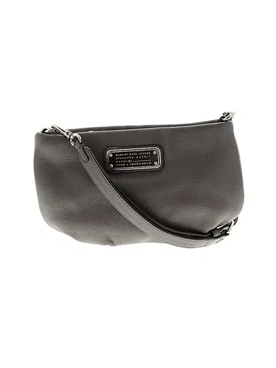 Pre-owned Marc By Marc Jacobs Leather Crossbody Bag In Gray